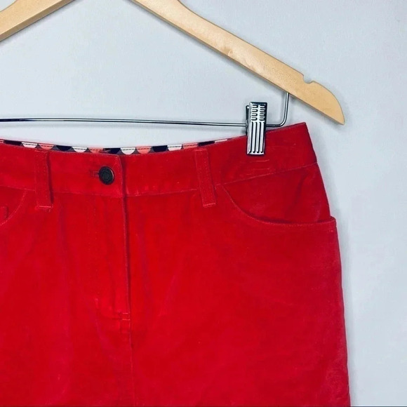 Boden Red Velour Skirt Size 10 - Picture 2 of 8